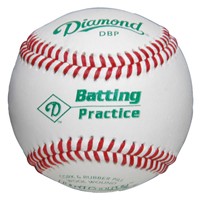 Diamond DBP Batting Practice Leather Baseballs, white-v