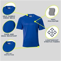 A4 Men's Cooling Performance Baseball Crew T-Shirt, Navy