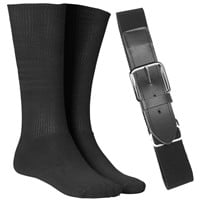 TCK Adult/Youth Belt & Sock Baseball and Softball Combo, Black
