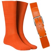 TCK Adult/Youth Belt & Sock Baseball and Softball Combo, Orange