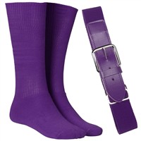 TCK Adult/Youth Belt & Sock Baseball and Softball Combo, Purple