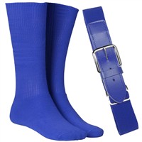 TCK Adult/Youth Belt & Sock Baseball and Softball Combo, Royal