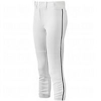 Mizuno Women's Select Belted Piped Fastpitch Softball Pants, White/Black