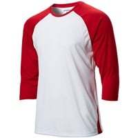 Champro Men's DRI-GEAR 3/4 Sleeve Complete Game Baseball T-Shirt, Scarlet