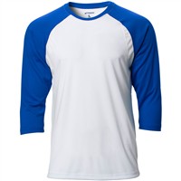 Champro Men's DRI-GEAR 3/4 Sleeve Complete Game Baseball T-Shirt, Royal