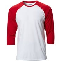 Champro Men's DRI-GEAR 3/4 Sleeve Complete Game Baseball T-Shirt, Scarlet