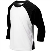 Champro Youth DRI-GEAR Complete 3/4 Sleeve Game Baseball Shirts, Black