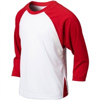Champro Youth DRI-GEAR Complete 3/4 Sleeve Game Baseball Shirts, Scarlet