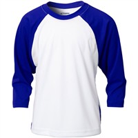 Champro Youth DRI-GEAR Complete 3/4 Sleeve Game Baseball Shirts, Royal