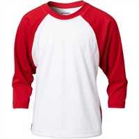 Champro Youth DRI-GEAR Complete 3/4 Sleeve Game Baseball Shirts, Scarlet
