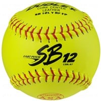 Dudley SB 12L USASB Fastpitch Leather 12in Ball, m-yellow