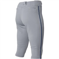 Mizuno Men's Premier Short Piped Baseball Pant, Grey/Navy