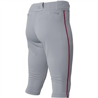 Mizuno Men's Premier Short Piped Baseball Pant, Grey/Red