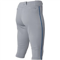 Mizuno Men's Premier Short Piped Baseball Pant, Grey/Royal