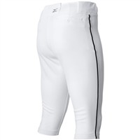 Mizuno Men's Premier Short Piped Baseball Pant, White/Black