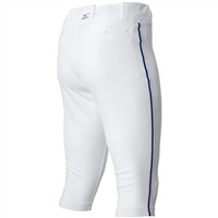 Mizuno Men's Premier Short Piped Baseball Pant, White/Navy