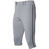 Mizuno Men's Premier Short Piped Baseball Pant, Grey/Black