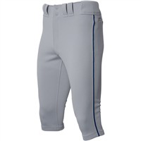 Mizuno Men's Premier Short Piped Baseball Pant, Grey/Navy