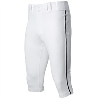 Mizuno Men's Premier Short Piped Baseball Pant, White/Black