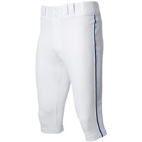 Mizuno Men's Premier Short Piped Baseball Pant, White/Royal