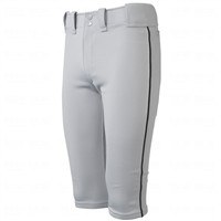 Mizuno Youth Select Piped Short Baseball Pant, Grey/Black