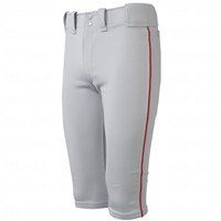 Mizuno Youth Select Piped Short Baseball Pant, Grey/Red
