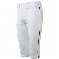 Mizuno Youth Select Piped Short Baseball Pant, White/Black