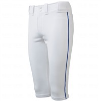 Mizuno Youth Select Piped Short Baseball Pant, White/Royal