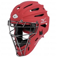 Mizuno Women's Samurai Fastpitch Catcher's Helmet, Red