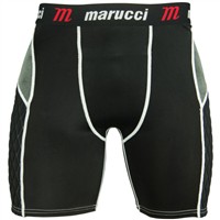 Marucci Men's Padded Baseball Sliding Shorts, Black