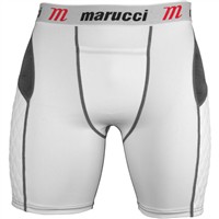 Marucci Men's Padded Baseball Sliding Shorts, White
