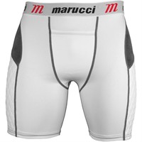 Marucci Men's Padded Baseball Sliding Shorts, White