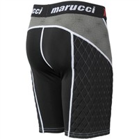 Marucci Youth Padded Baseball Sliding Shorts w/Cup, Black