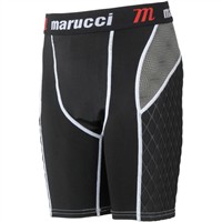 Marucci Youth Padded Baseball Sliding Shorts w/Cup, Black