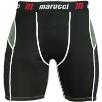 Marucci Youth Padded Baseball Sliding Shorts w/Cup, Black