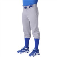 Easton Men's Pro Knicker Piped Baseball Pants, Grey/Red
