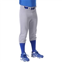 Easton Men's Pro Knicker Piped Baseball Pants, Grey/Red