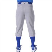 Easton Men's Pro Knicker Piped Baseball Pants, Grey/Red