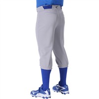 Easton Men's Pro Knicker Piped Baseball Pants, Grey/Red