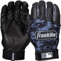 Franklin Adult Digitek Batting Gloves, Black/Black