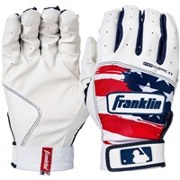 Franklin Youth Digitek Batting Gloves, Red/White/Blue