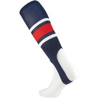 TCK Striped Stirrup Baseball and Softball Socks, Navy/Scarlet