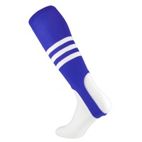 TCK Striped Stirrup Baseball and Softball Socks, Royal/White