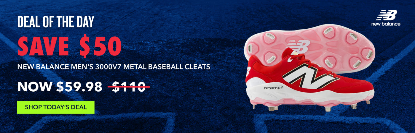 deal of the day save $50 New Balance Men's 3000v7 Metal Baseball Cleats  NOW $59.98 $110 shop today's deal