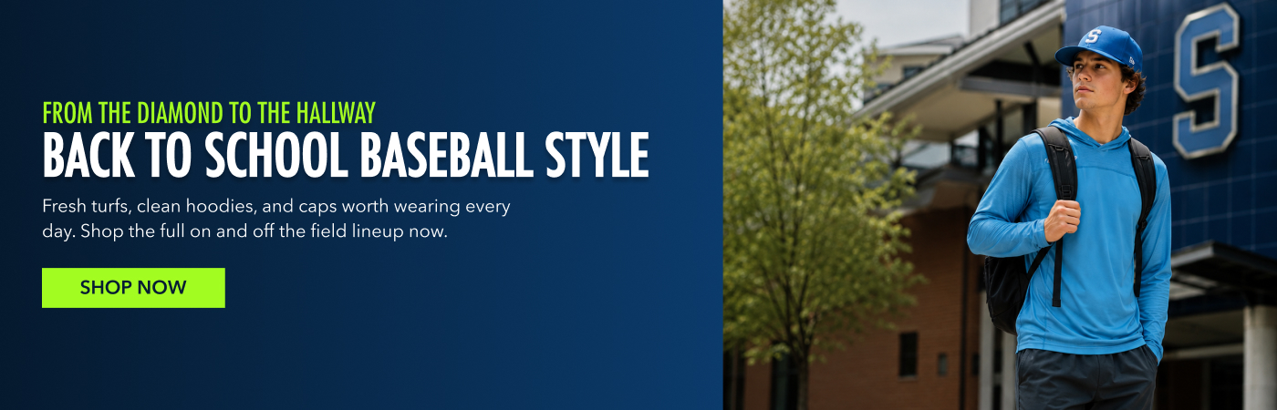 From the diamond to the hallway back to school baseball style Fresh turfs, clean hoodies, and caps worth wearing every day. Shop the full on and off the field lineup now. SHOP NOW