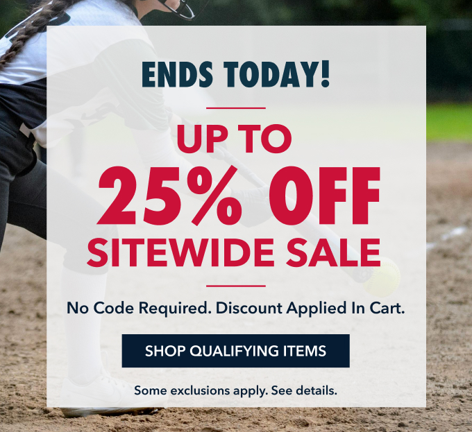 Ends Today Up to 25% Sitewide Sale